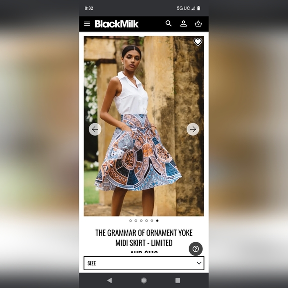 THE GRAMMAR OF ORNAMENT YOKE MIDI SKIRT - LIMITED - Picture 1 of 9